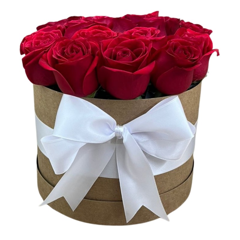 Arranjo na Caixa com 18 Rosas Vermelhas Arranjo na Caixa com 18 Rosas Vermelhas